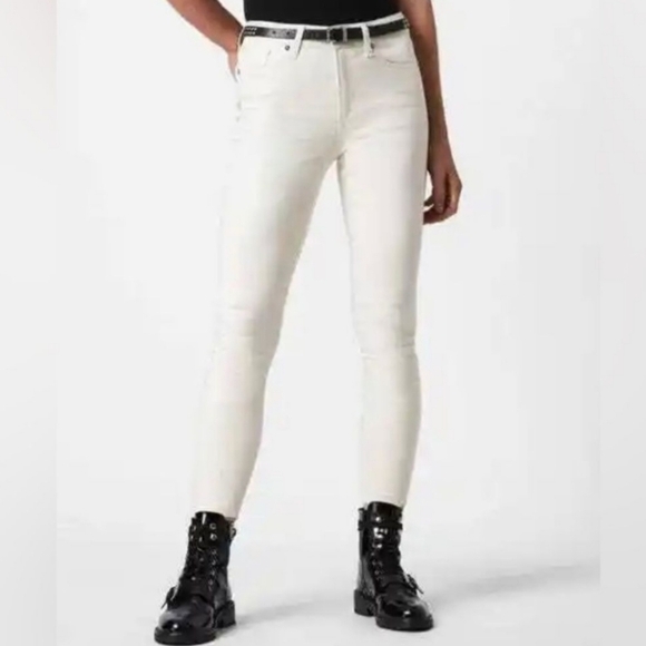 All Saints Miller Coated Skinny Jeans 27 NWT - Picture 2 of 10